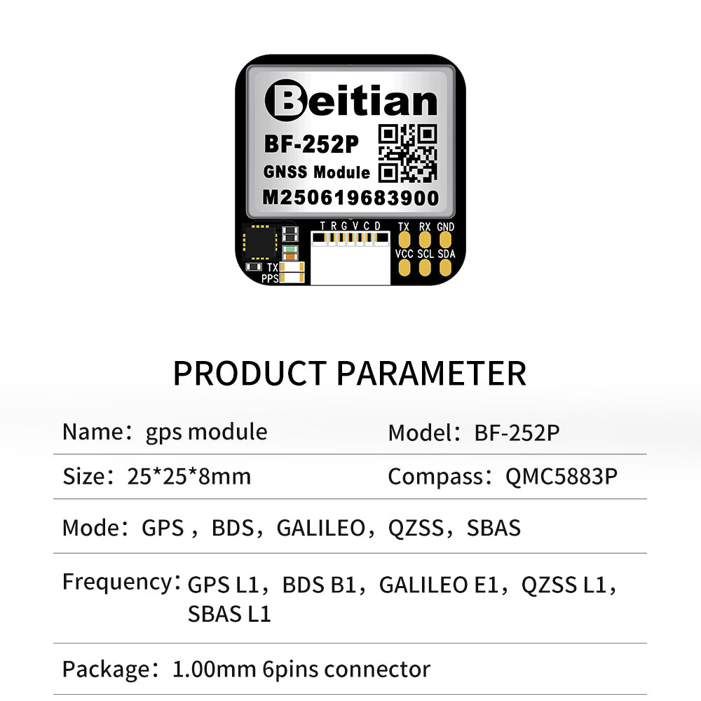 Beitian Beidou GPS + antenna module GNSS flying machine flight control drone FPV model aircraft fixed wing Beitian Beidou GPS + antenna module GNSS flying machine flight control drone FPV model aircraft fixed wing